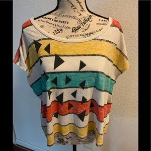 Woman’s Large Colorful Crop Top